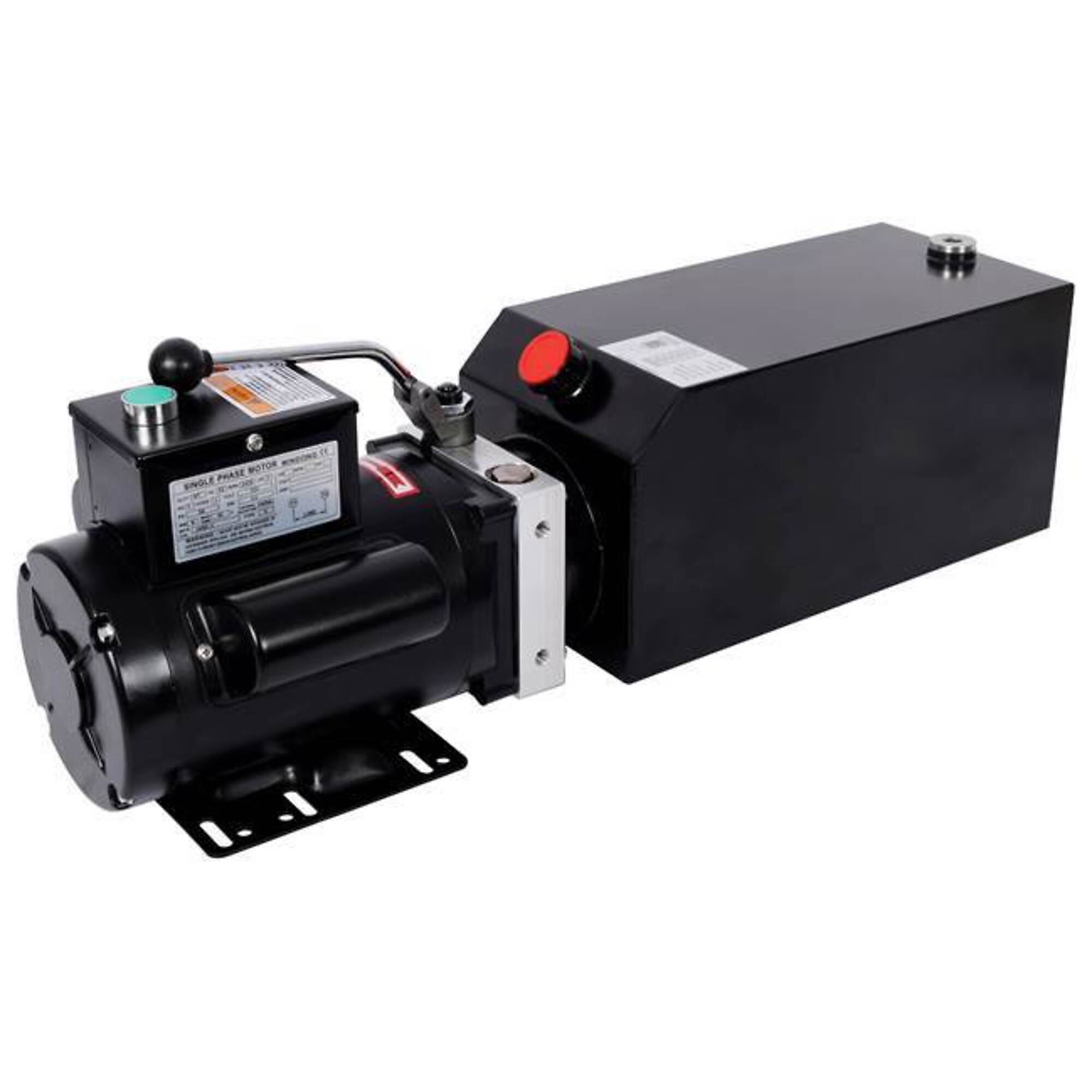 Heavy-Duty Hydraulic Power Unit, AC 220V Single Phase, 10 Quart Oil Reservoir